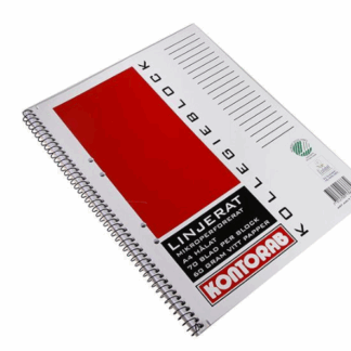 KOLLEGIEBLOCK KONTORAB A4 60G LINJERAT HÅLAT