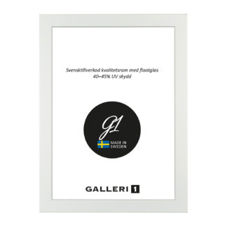 Fotoram vitfärgad trä 40x50cm