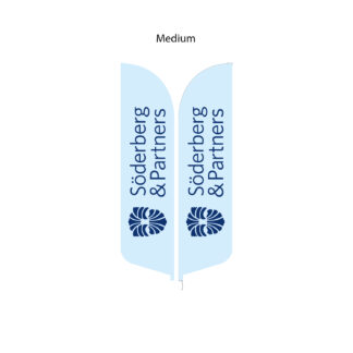 Beachflagga Dubbelsidig Cyan