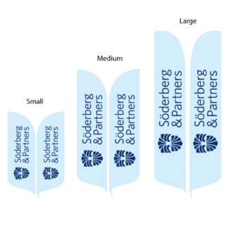 Beachflagga Dubbelsidig Cyan