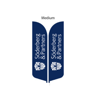 Beachflagga Dubbelsidig Mörkblå