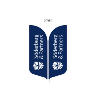 Beachflagga Dubbelsidig Mörkblå