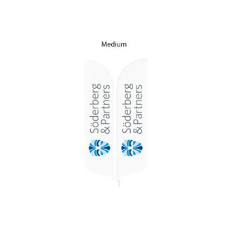 Beachflagga Dubbelsidig Light Grey