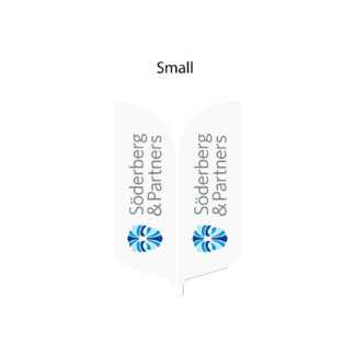 Beachflagga Dubbelsidig Light Grey