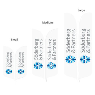 Beachflagga Dubbelsidig Light Grey