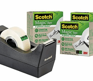 TEJPHÅLLARE SCOTCH C38 SVART INKL. 3 RL TEJP